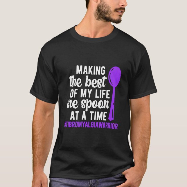 T-shirt One Spoon Fibromyalgia Warrior Fibromyalgia Awaren (Devant)