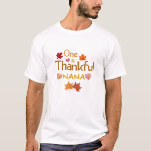 T-shirt one thankful nana thanksgiving day familching