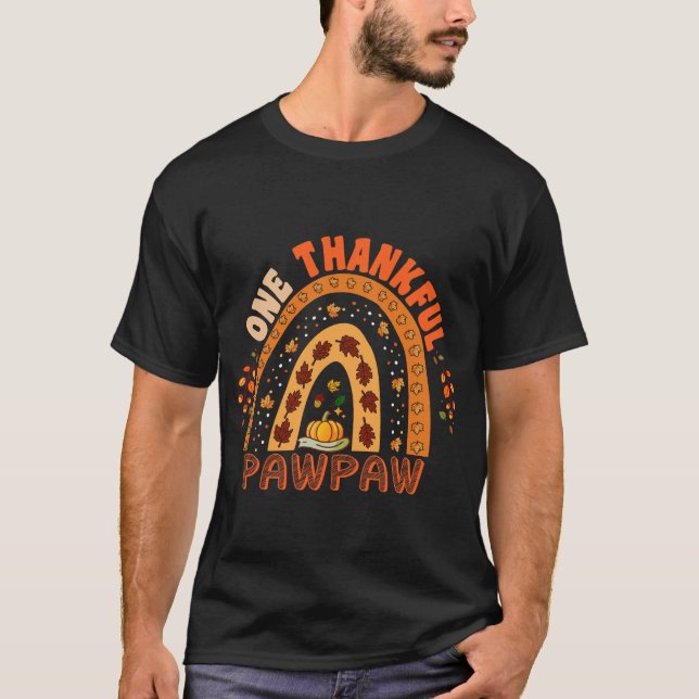 T-shirt 'One Thankful Pawpaw' Thanksgiving Design' (Devant)