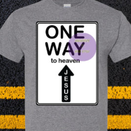 T-shirt One Way - Jésus - signalisation routière - chrétie