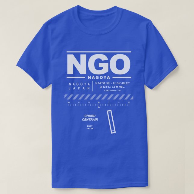 T-shirt ONG de l'aéroport international de Chubu Centrair (Design devant)