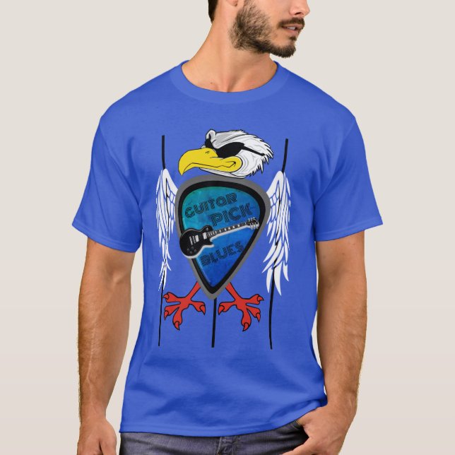 T-shirt Onglet de guitare Blues Regal Eagle (Devant)