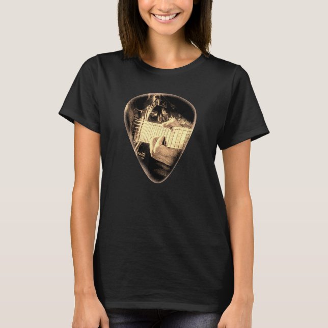 T-shirt Onglet de guitare Électrique Guitariste Musicien M (Devant)