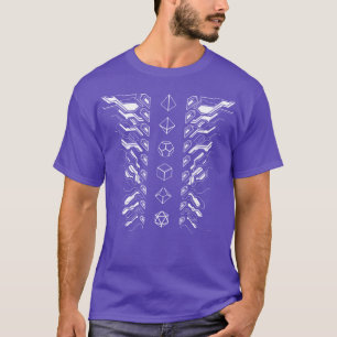T-shirt Onglet minimaliste Futuriste Mech Polyèdre D20 Dis