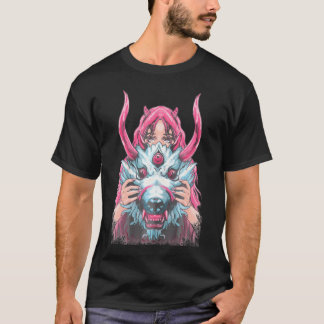 T-shirt Oni Girl Demon Japonaise Anime Girl