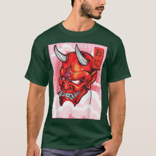 T-shirt Oni Masque Demon Masque Yokai Kawaii Japonais Esth