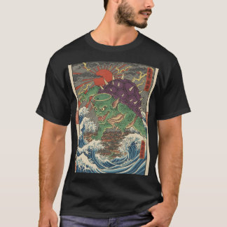 T-shirt Oni Turtle Rising Sun Ukiyo-e