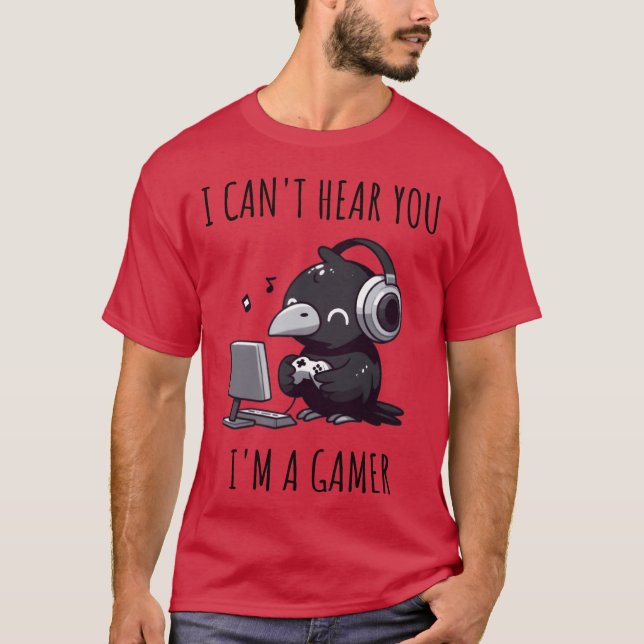 T-shirt Online Gaming Crow family funny (Devant)