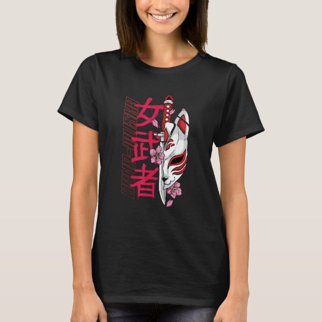 T-shirt Onna musha Female Samurai Japonaise Guerrière Roni (Devant)