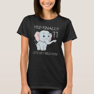 T-shirt Onze 11e fête d'anniversaire gâteau éléphant Zooke