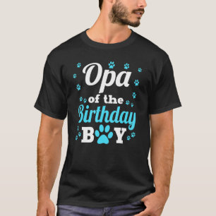 T-shirt Opa De L'Anniversaire Chien Chien Paw Anniversaire