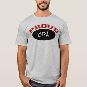 T-shirt Opa fier (noir et rouge)