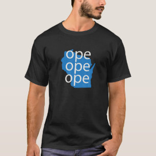 T-shirt Ope Wisconsin Accueil État Plan Silhouette Funny