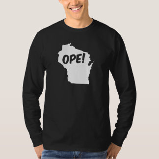 T-shirt Ope Wisconsin State Outline Silhouette Gros F