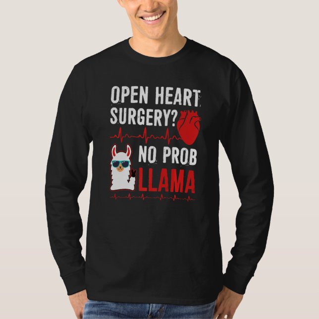 T-shirt Open Heart Surgery No Prob Llama (Devant)