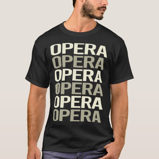 T-shirt Opéra de texte blanc (Devant)