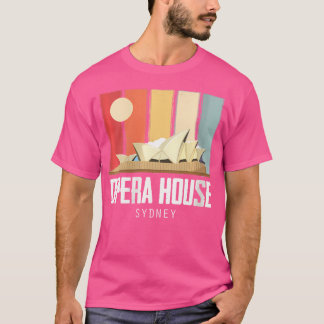 T-shirt Opéra Femme Sydney En Australie Retro Sunri