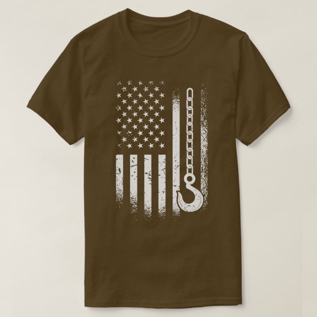 T-shirt Opérateur américain de camion-remorque (Design devant)