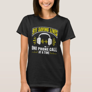 T-shirt Opérateur de dispatching 911 un appel téléphonique
