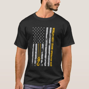T-shirt Opérateur de grue Crochet Drapeau Américain Meille