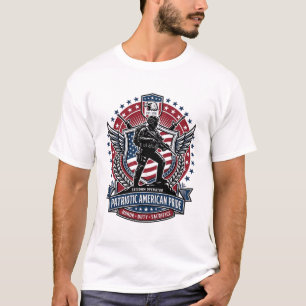 T-shirt Opérateur de liberté patriotique silhouette insign