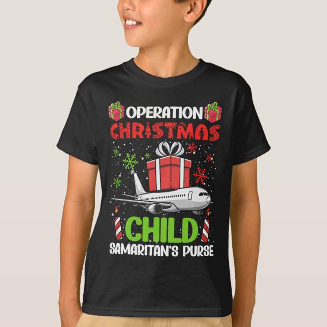 T-shirt Opération Noël Enfant Smaritan's Purse Funny F (Devant)
