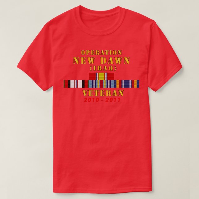 T-shirt Opération Nouvelle Dawn Service Ribbon Bar w GWT I (Design devant)