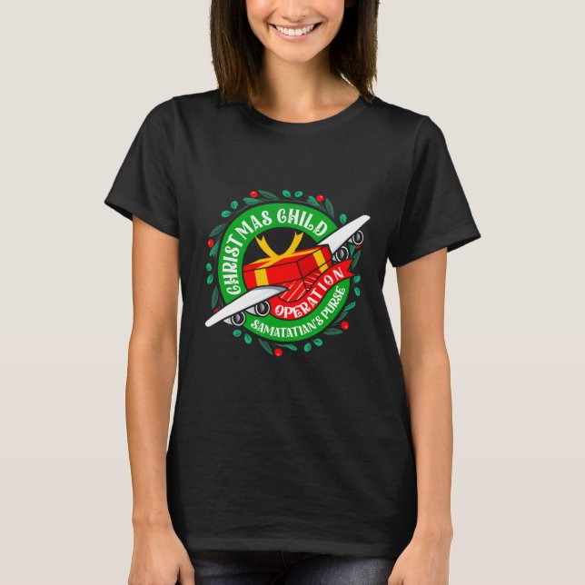 T-shirt Opération sac à main de Samaritain Noël Mème enfan (Devant)