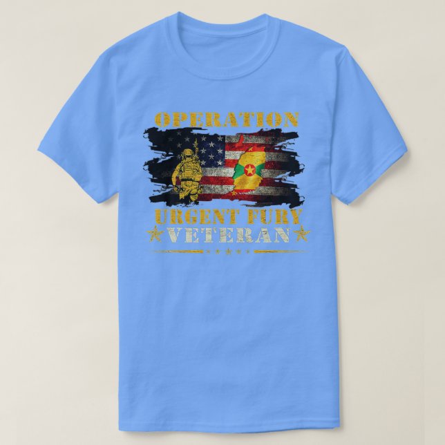 T-shirt Opération Urgent Fury Combat Vétérinaire Grenade C (Design devant)