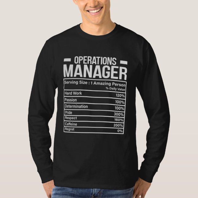 T-shirt Operations Manager Worker Operations Manager Descr (Devant)