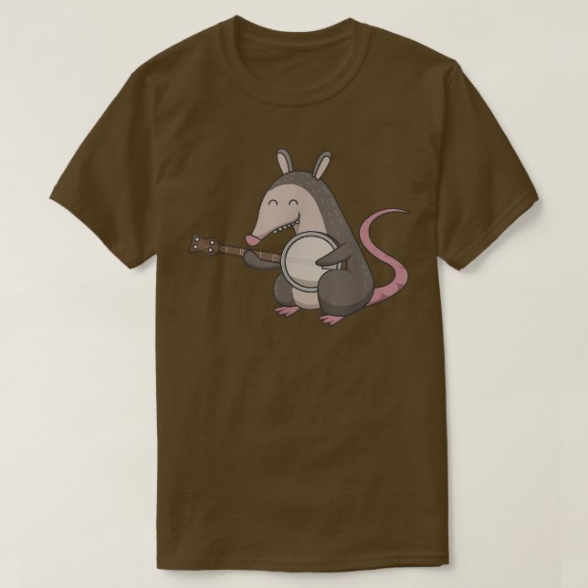 T-shirt Opossum Bluegrass Guitare acoustique Mandoline Fid (Design devant)