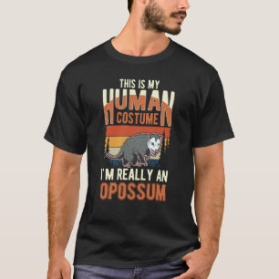 T-shirt Opossum Costume humain Halloween Opossum