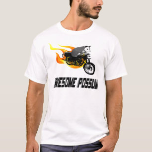 T-shirt Opossum impressionnant de cavalier de vélo