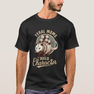 T-shirt Opossum Lover Trashy Trash mangeur Feral Moms cons