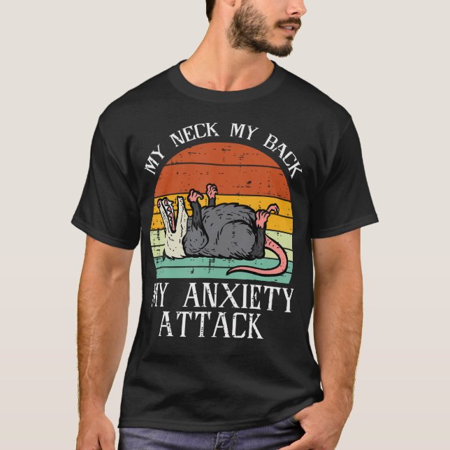 T-shirt Opossum Mon Cou Retour Anxiété Attaque Possum Chan (Devant)