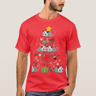 T-shirt Opossum Possum Arbre de Noël Arbre drôle T-Shi