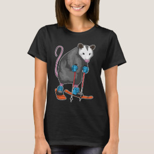 T-shirt Opossum Skier Ski Sports d'hiver