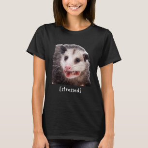 T-shirt Opossum Stress Funny Street Chat Mème Hommes Femme
