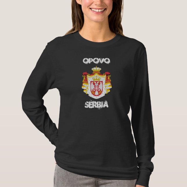 T-shirt Opovo, Serbie avec armoiries (Devant)