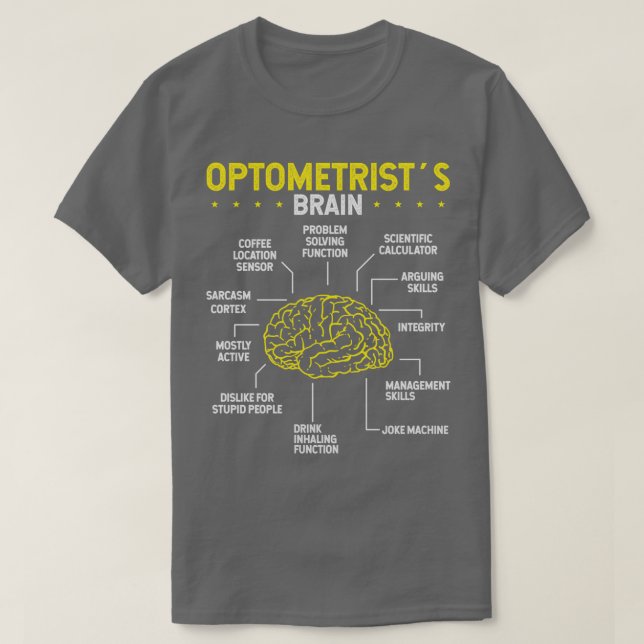 T-shirt Optician Brain Optomestry Glasses Eye Whisperer (Design devant)