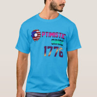 Optimiste depuis 1776 Drapeau américain 4 juillet