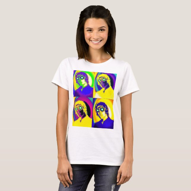 T-shirt "Optimystic" Liam Gallagher Pop Art Imprimé (Devant entier)