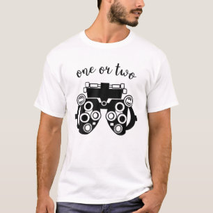 T-shirt Optométrie Amusante Phoropter Un Ou Deux Optométri