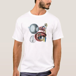 T-shirt Optométrie d'illustration d'anatomie d'oeil