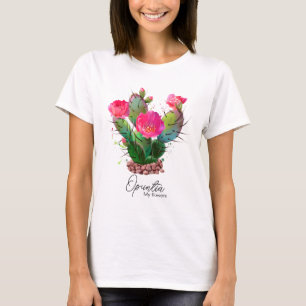 T-shirt Opuntia fleurit dans les pierres