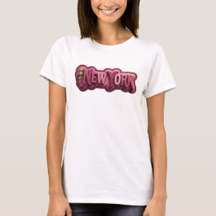 T-shirt Or Art Text 3D Trendy Gold NEW YORK