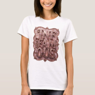 T-shirt Or Art textuel 3D doré Sharp INFAMOUS