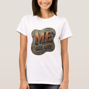T-shirt Or Art Textuel 3D Or ME EST 1977