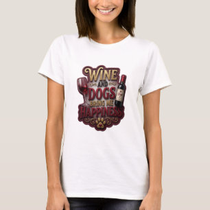 T-shirt Or Artistique L'OR DU VIN ET LES CHIENS M'APPORTEN