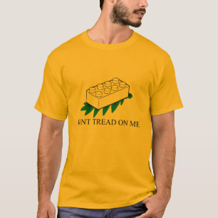 T-shirt Or brouillé de plaisanterie de brique de drapeau